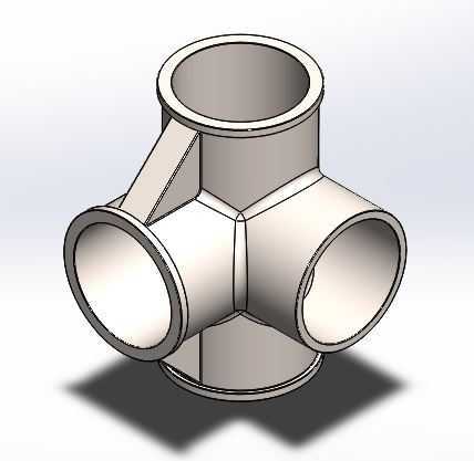 教程:如何在SolidWorks 2013中创建带加强筋的T形三通