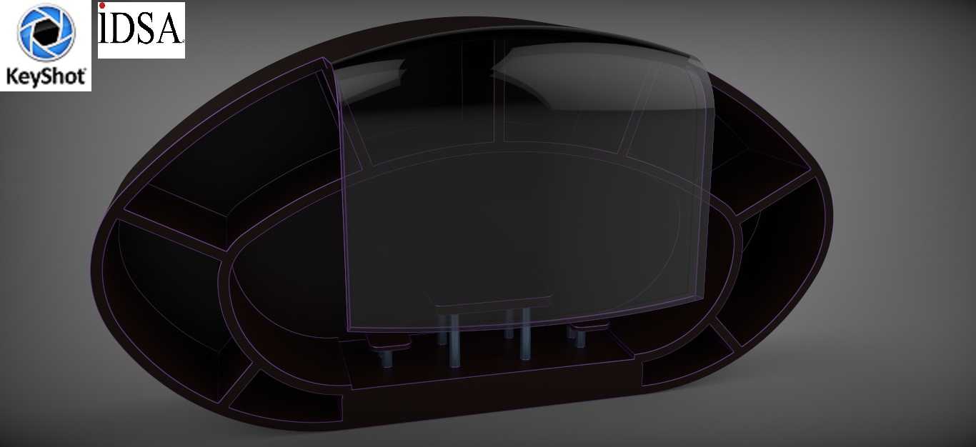 IDSA“CAD”(颜色辅助设计)渲染挑战的书架和阅读表