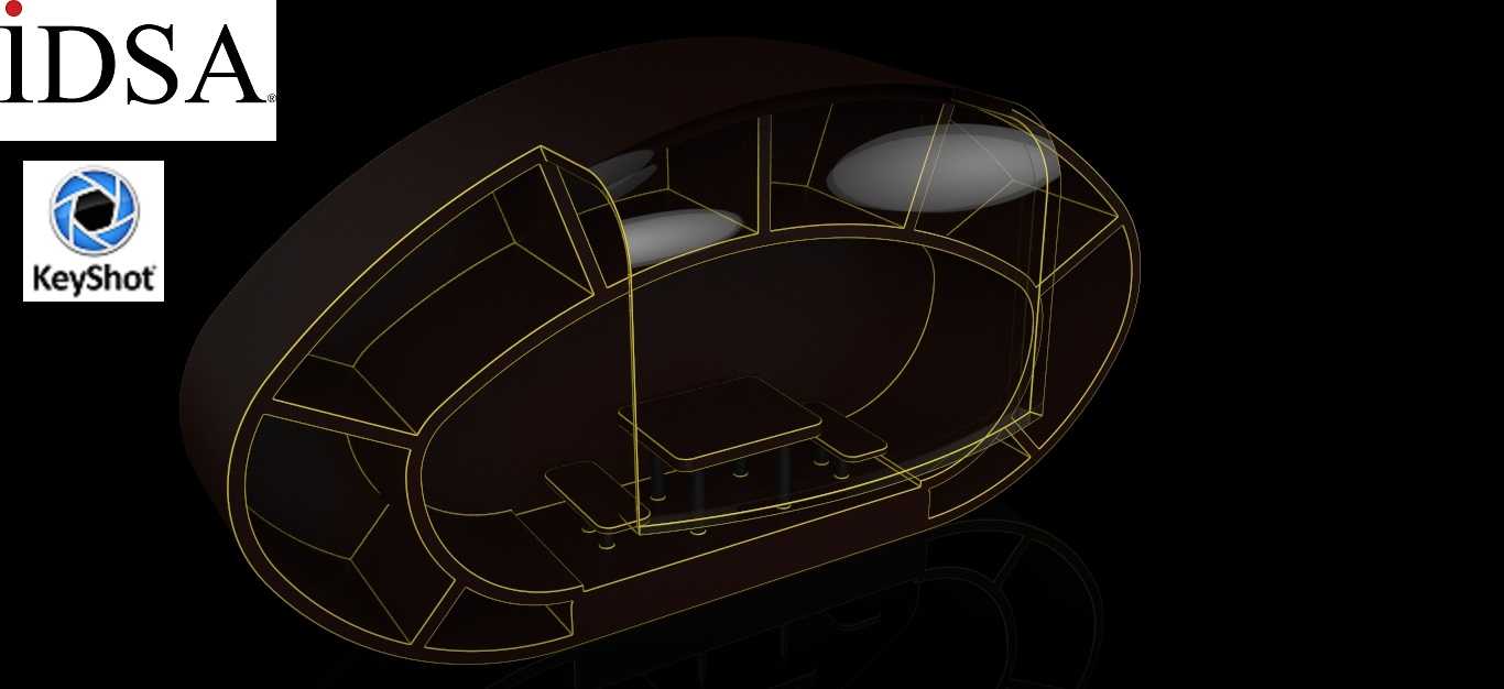 IDSA“CAD”(颜色辅助设计)渲染挑战的书架和阅读表