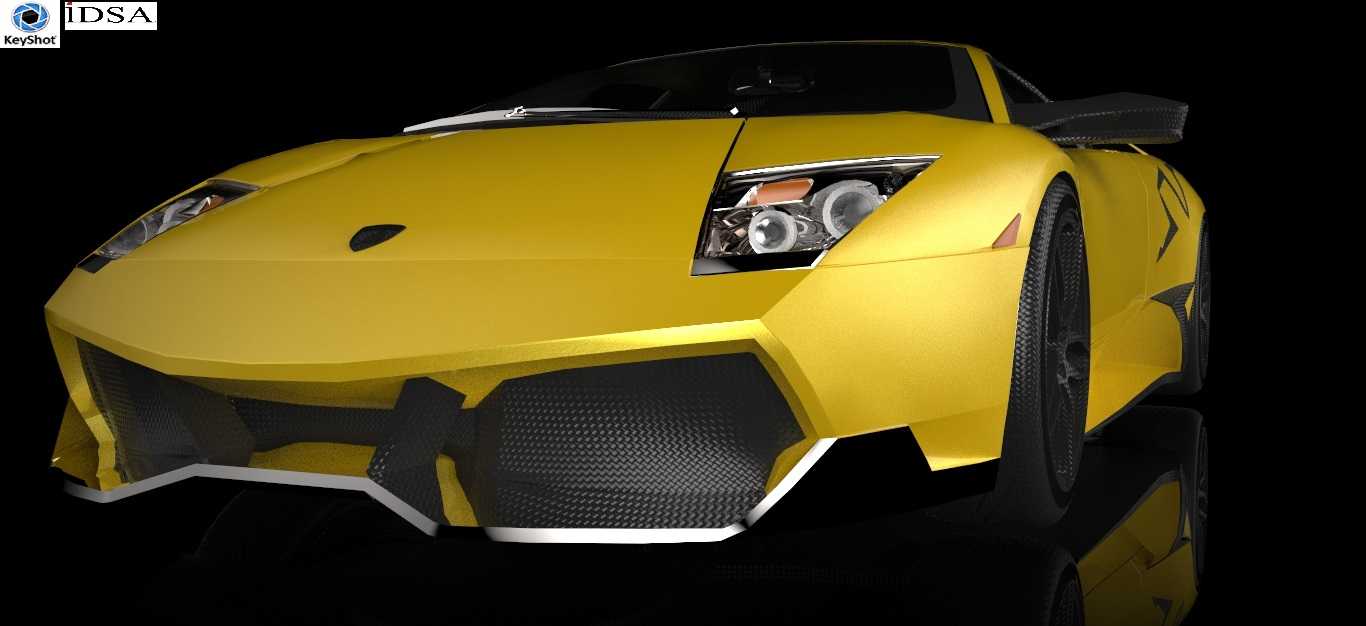 Lamborgini Murcilago LP 670-4 SV用于IDSA“CAD”(颜色辅助设计)渲染挑战