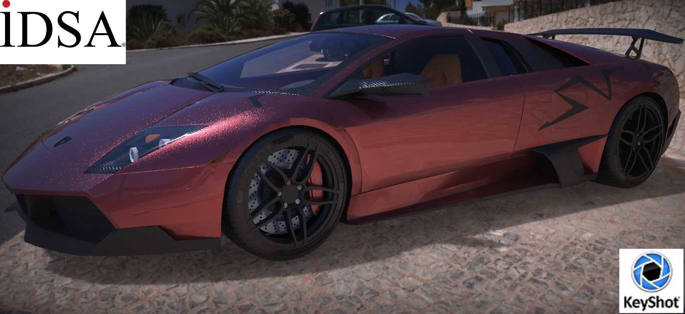 Lamborgini Murcilago LP 670-4 SV用于IDSA“CAD”(颜色辅助设计)渲染挑战