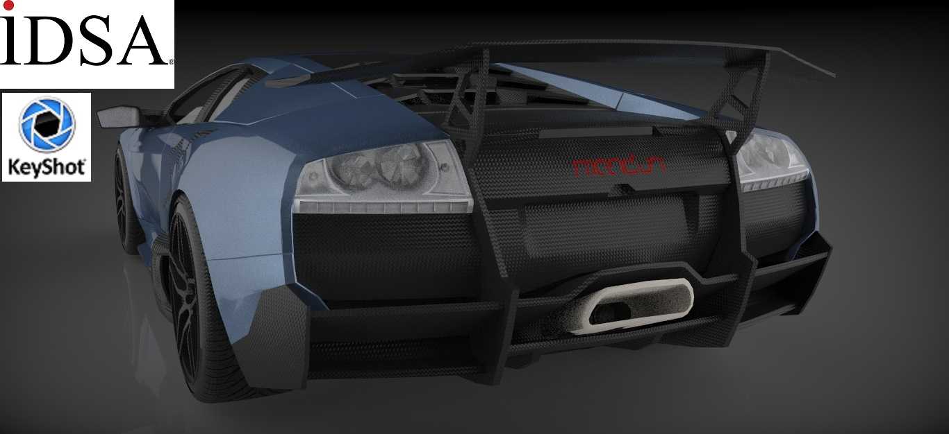 Lamborgini Murcilago LP 670-4 SV用于IDSA“CAD”(颜色辅助设计)渲染挑战