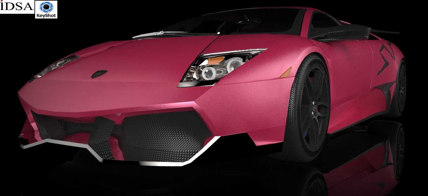 Lamborgini Murcilago LP 670-4 SV用于IDSA“CAD”(颜色辅助设计)渲染挑战