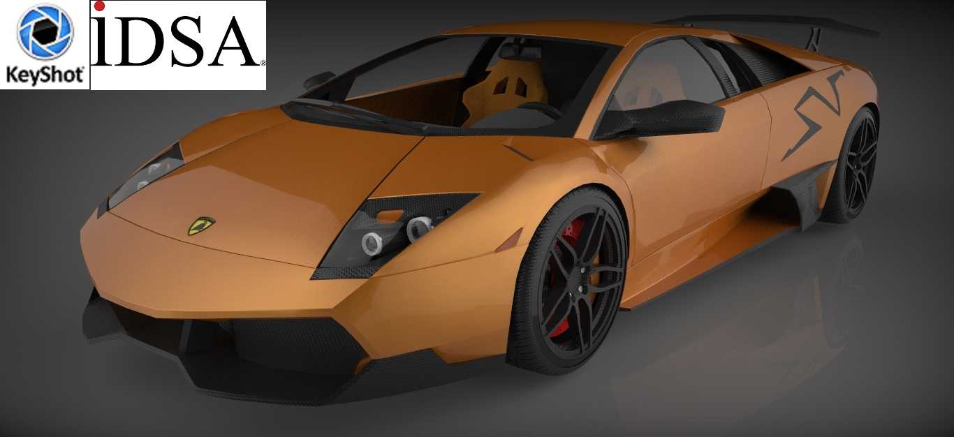 Lamborgini Murcilago LP 670-4 SV用于IDSA“CAD”(颜色辅助设计)渲染挑战