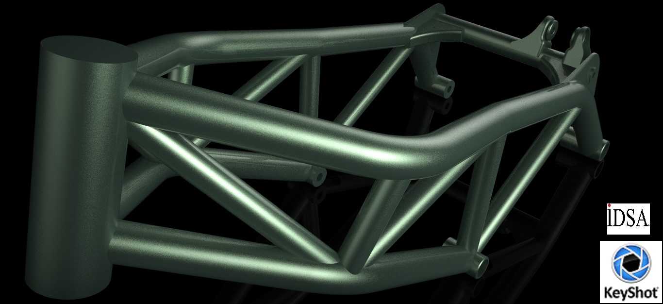 用于IDSA“CAD”(颜色辅助设计)渲染挑战的杜卡迪hypermotard框架