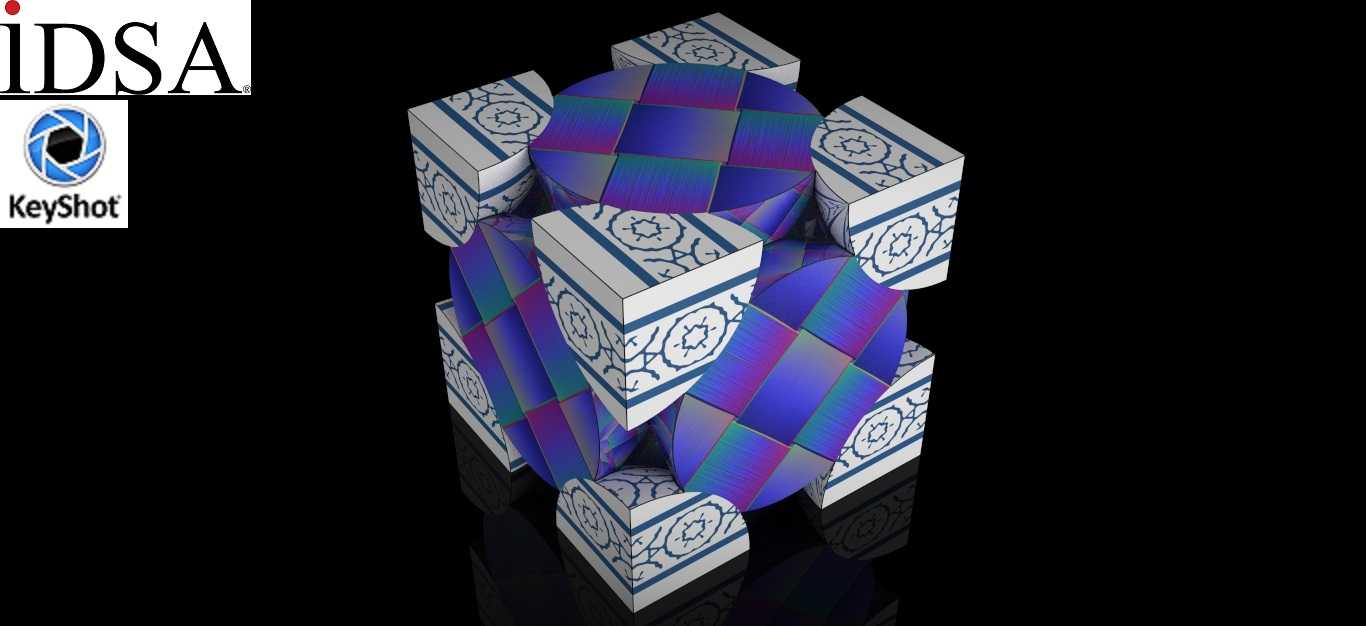 面向IDSA“CAD”(颜色辅助设计)渲染挑战的面心立方结构