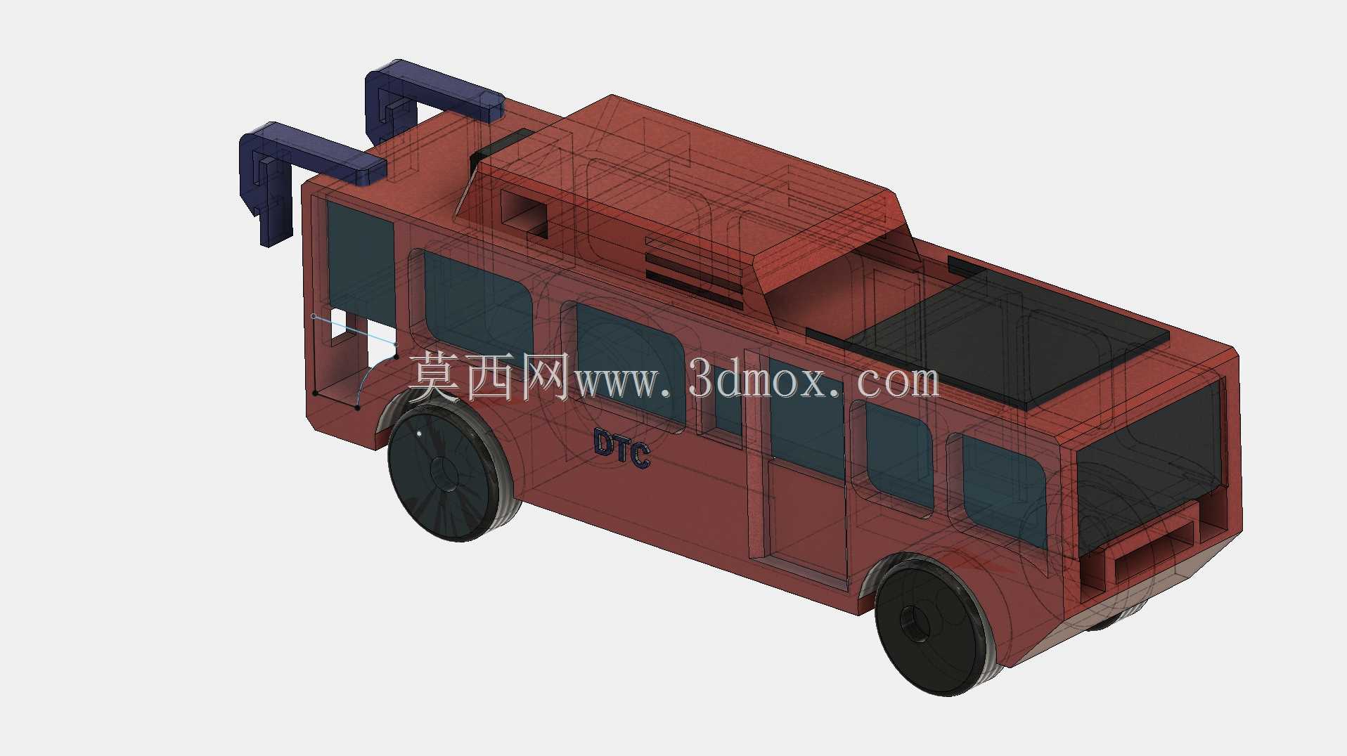微型客车三维模型