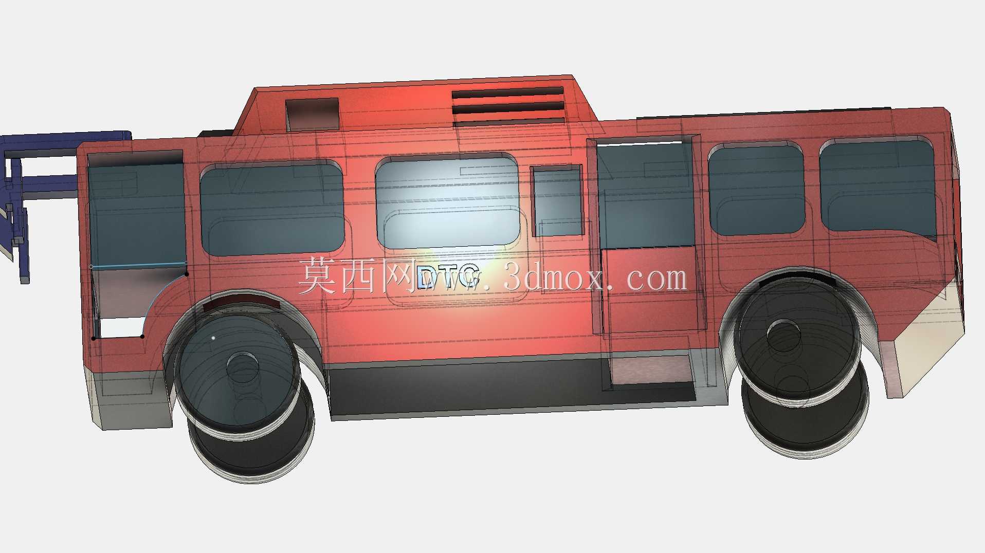 微型客车三维模型