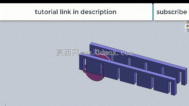 solidworks中将槽轮运动转化为直线运动机构