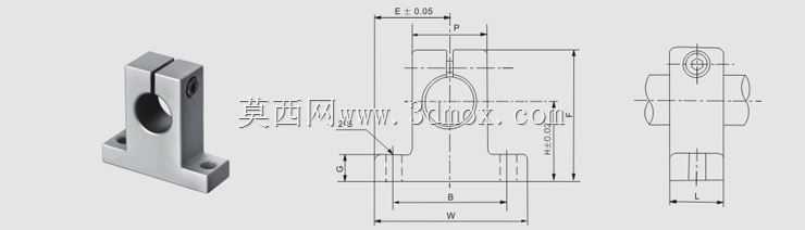 25mm铝SK-25钢轨直线运动轴支架