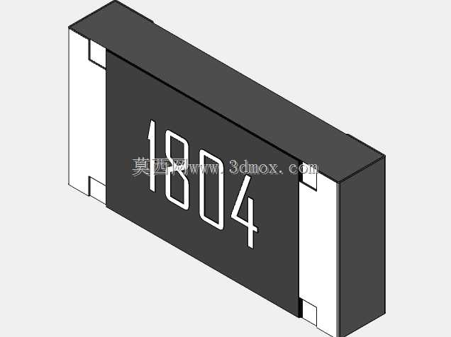 高精度1206(3216)系列片式电阻器3D模型