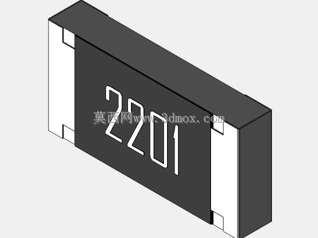 高精度1206(3216)系列片式电阻器3D模型