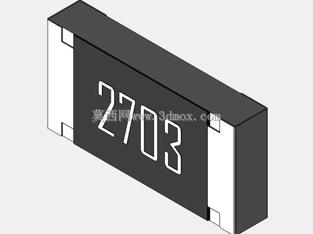 高精度1206(3216)系列片式电阻器3D模型