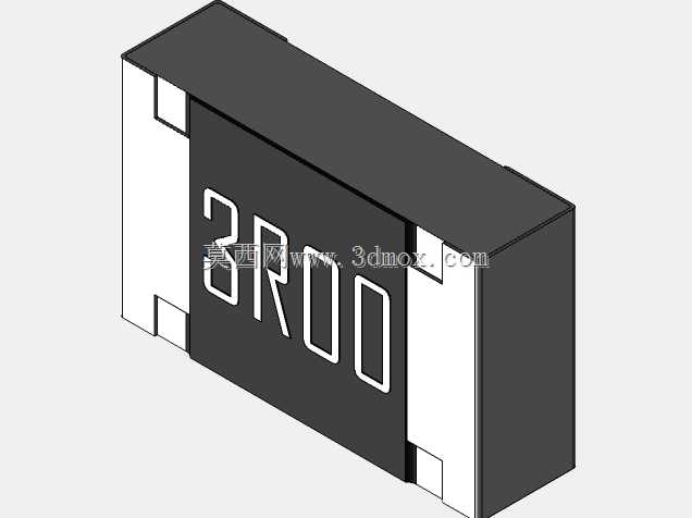 高精度0805(2012)系列片式电阻器3D模型