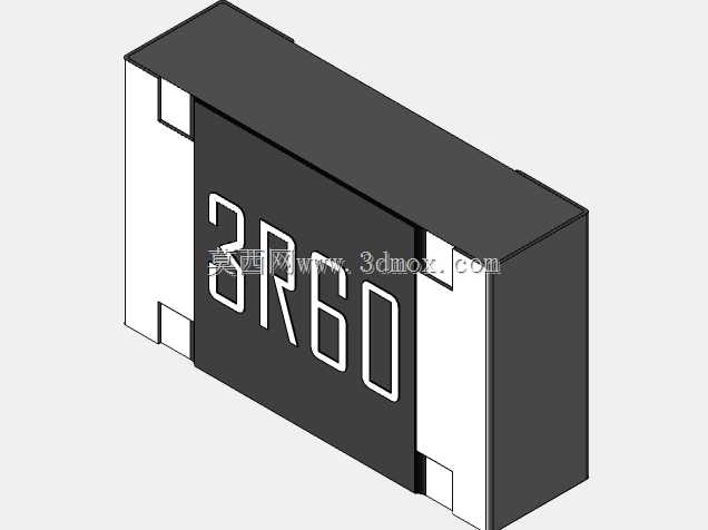 高精度0805(2012)系列片式电阻器3D模型