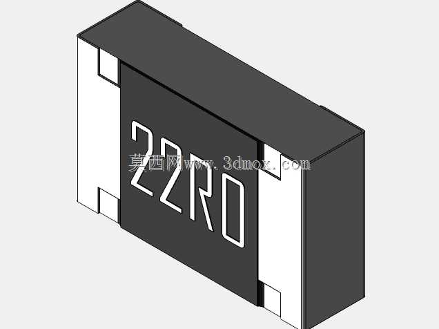 高精度0805(2012)系列片式电阻器3D模型