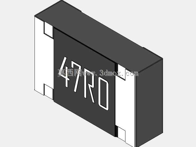 高精度0805(2012)系列片式电阻器3D模型