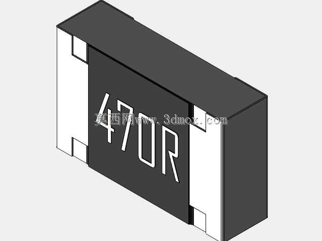 高精度0805(2012)系列片式电阻器3D模型