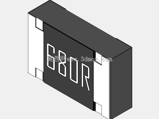 高精度0805(2012)系列片式电阻器3D模型