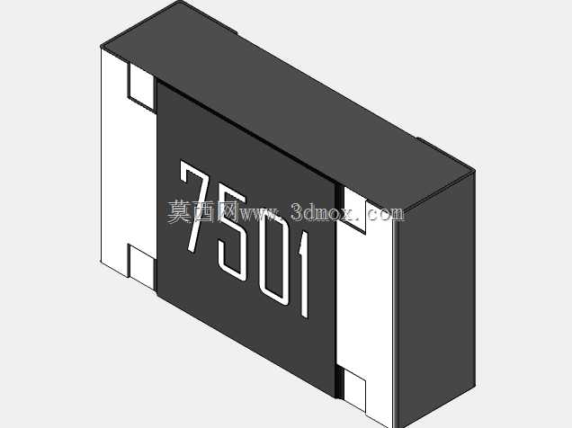 高精度0805(2012)系列片式电阻器3D模型