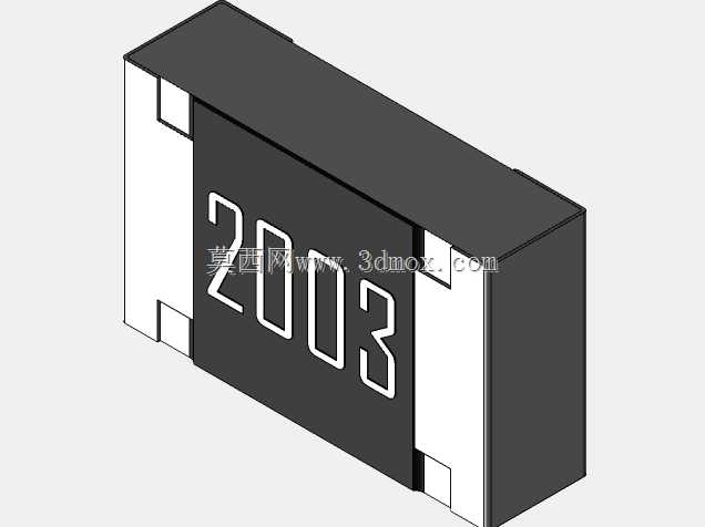 高精度0805(2012)系列片式电阻器3D模型