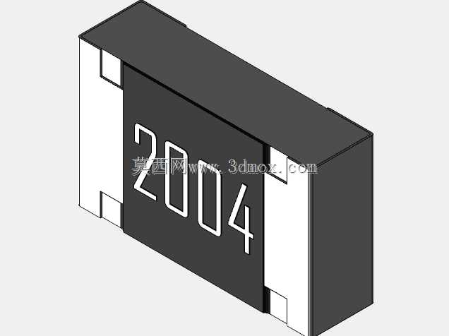 高精度0805(2012)系列片式电阻器3D模型
