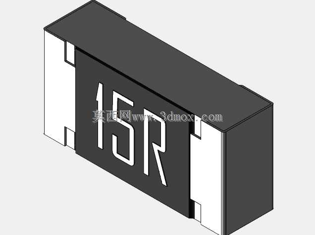 高精度0603(1608)系列片式电阻器3D模型