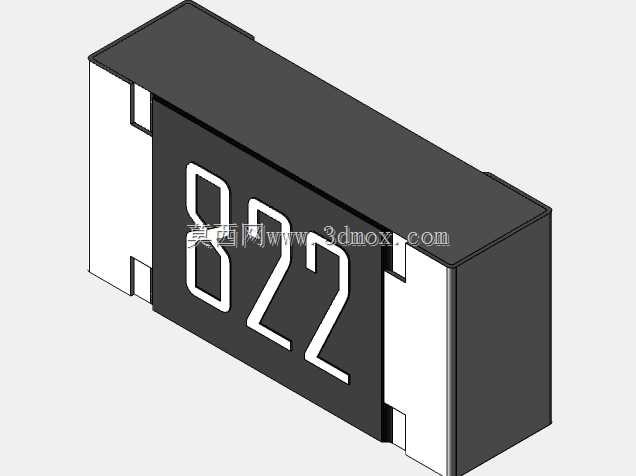 高精度0603(1608)系列片式电阻器3D模型