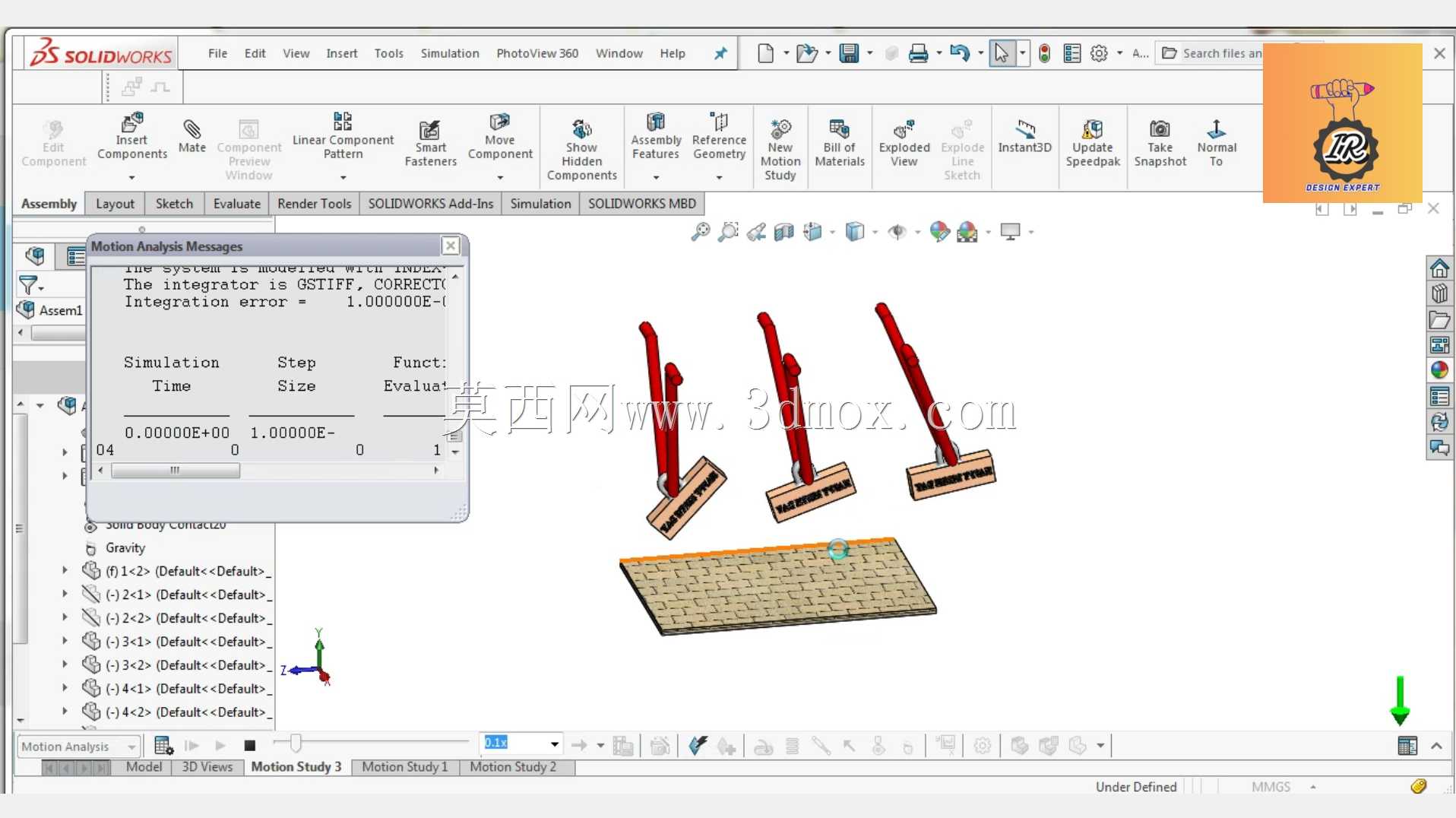 SolidWorks�˶�ģ��̳�/����/�Ӵ�/�߼�����/ţ��֧��