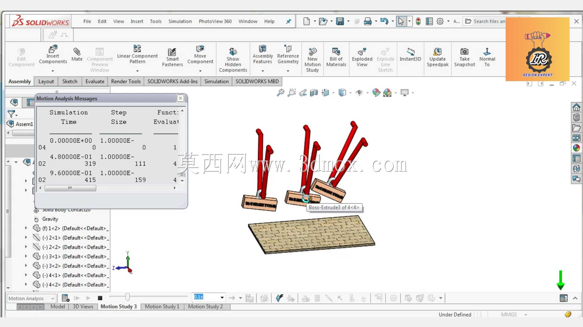 SolidWorks�˶�ģ��̳�/����/�Ӵ�/�߼�����/ţ��֧��