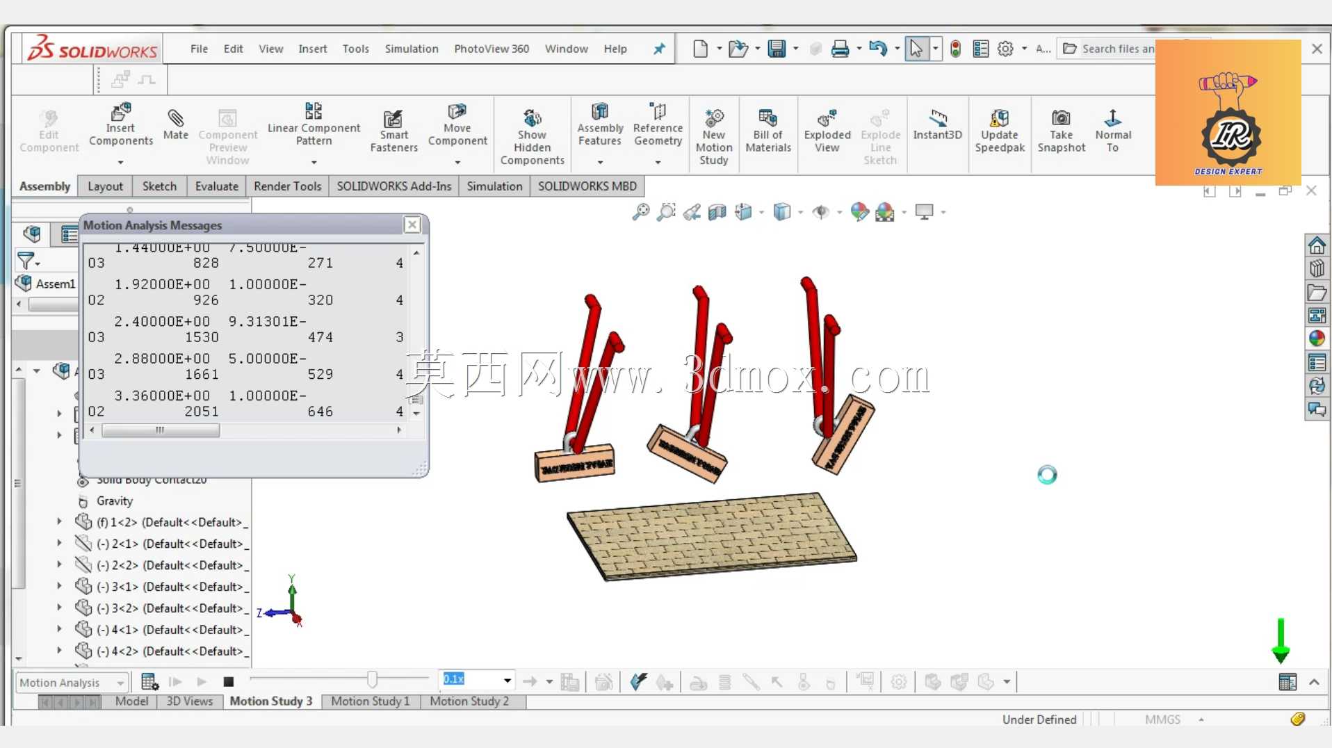 SolidWorks�˶�ģ��̳�/����/�Ӵ�/�߼�����/ţ��֧��