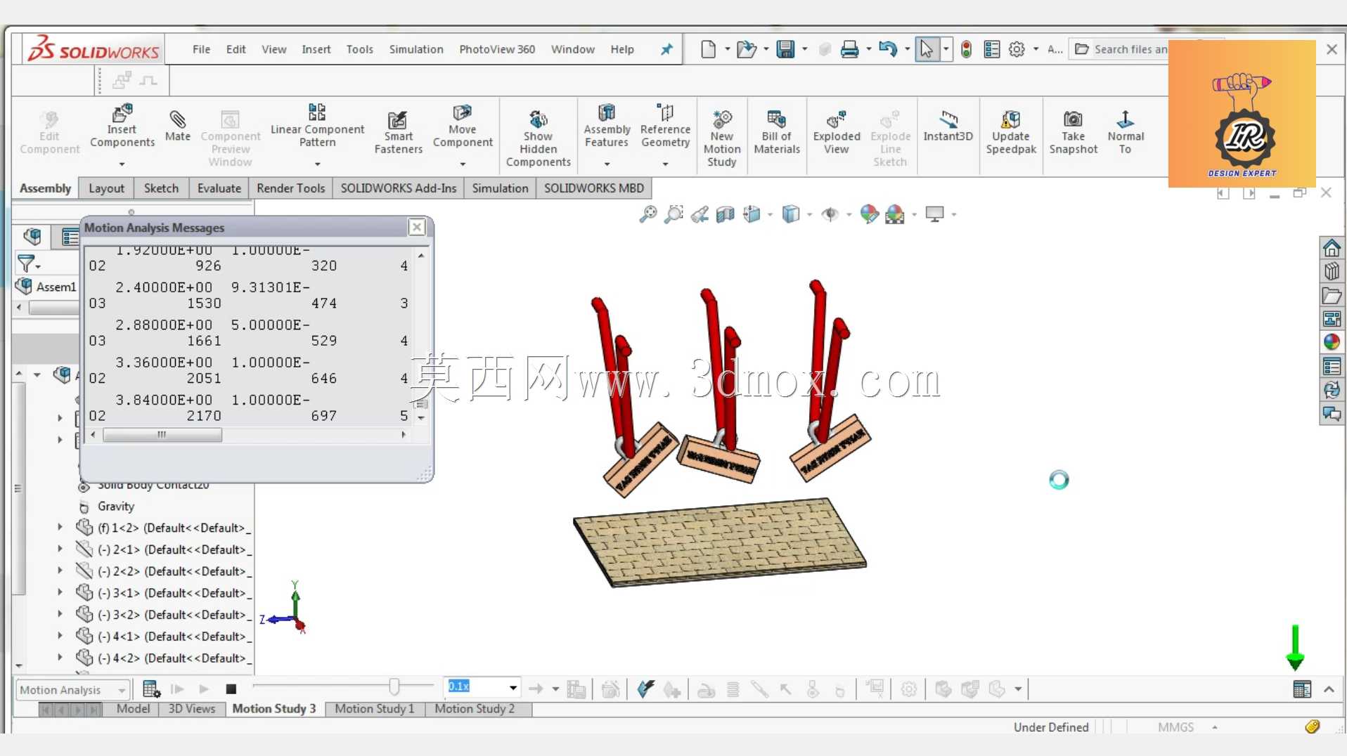 SolidWorks�˶�ģ��̳�/����/�Ӵ�/�߼�����/ţ��֧��