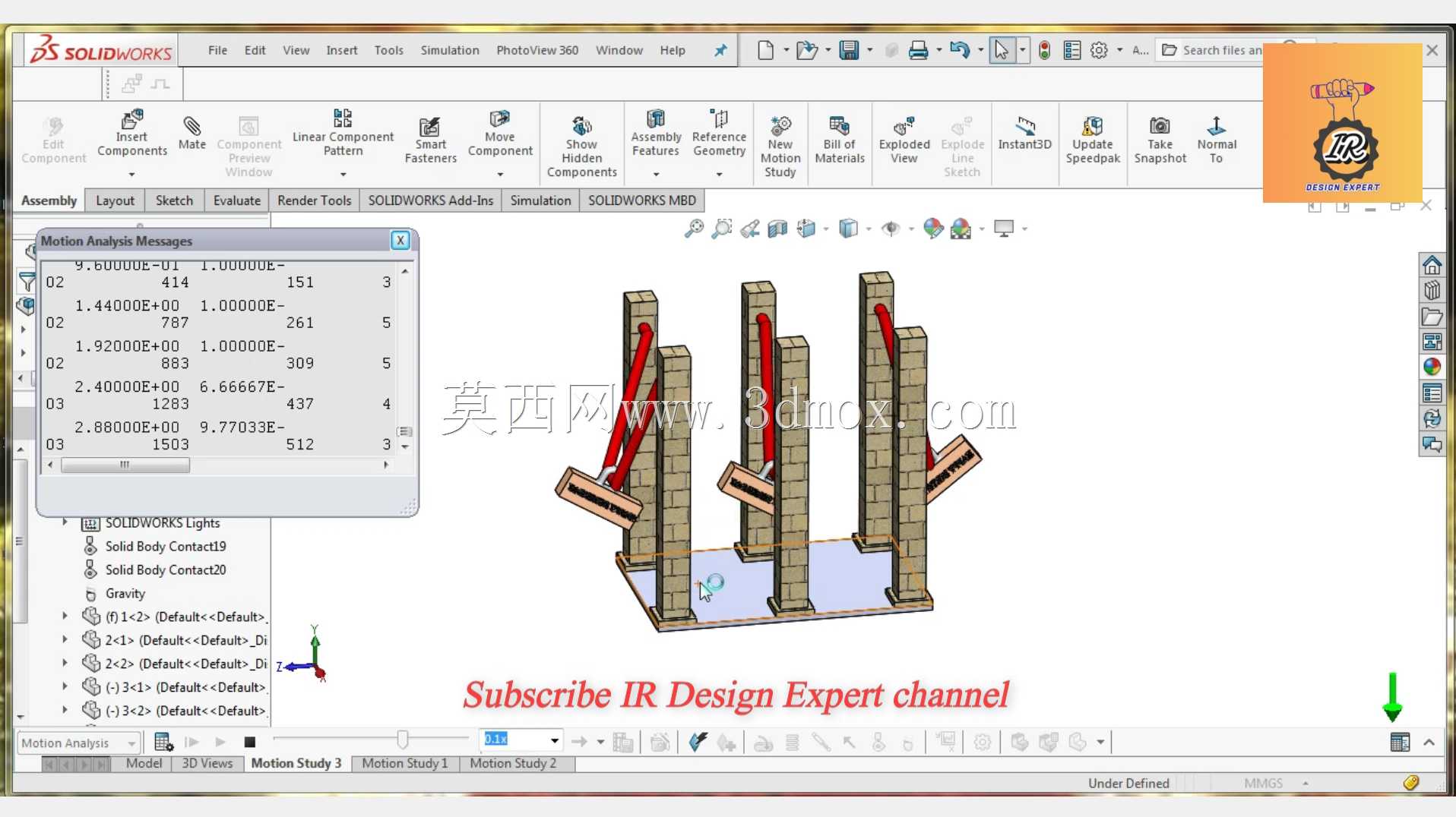 SolidWorks�˶�ģ��̳�/����/�Ӵ�/�߼�����/ţ��֧��