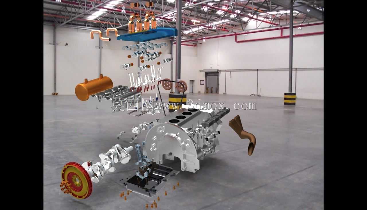 Keyshot渲染-MOTEUR SCUDERI B型