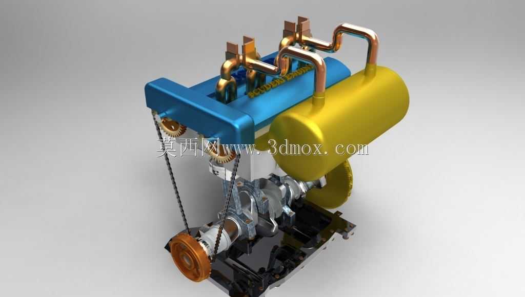 Keyshot渲染-MOTEUR SCUDERI B型