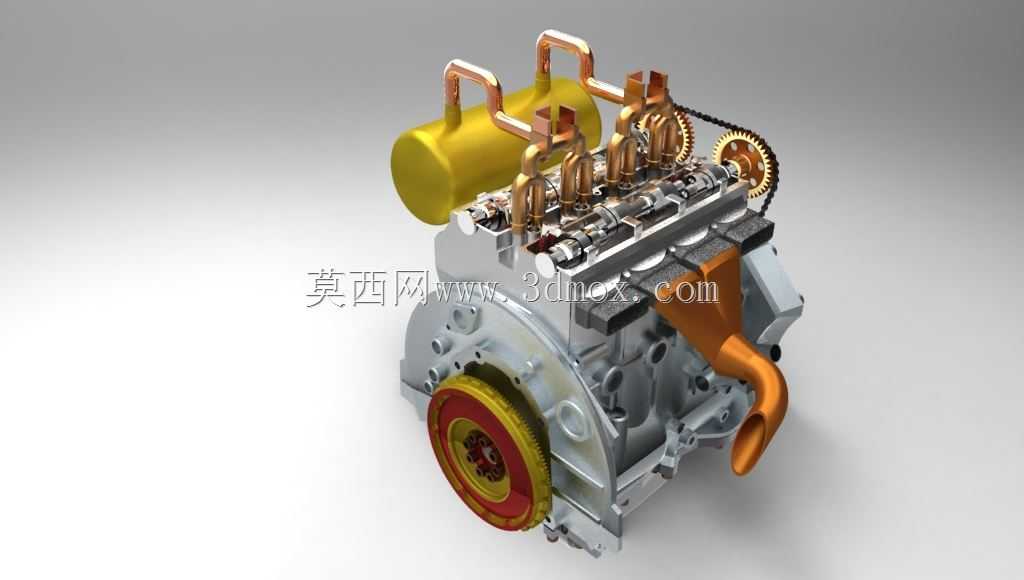 Keyshot渲染-MOTEUR SCUDERI B型