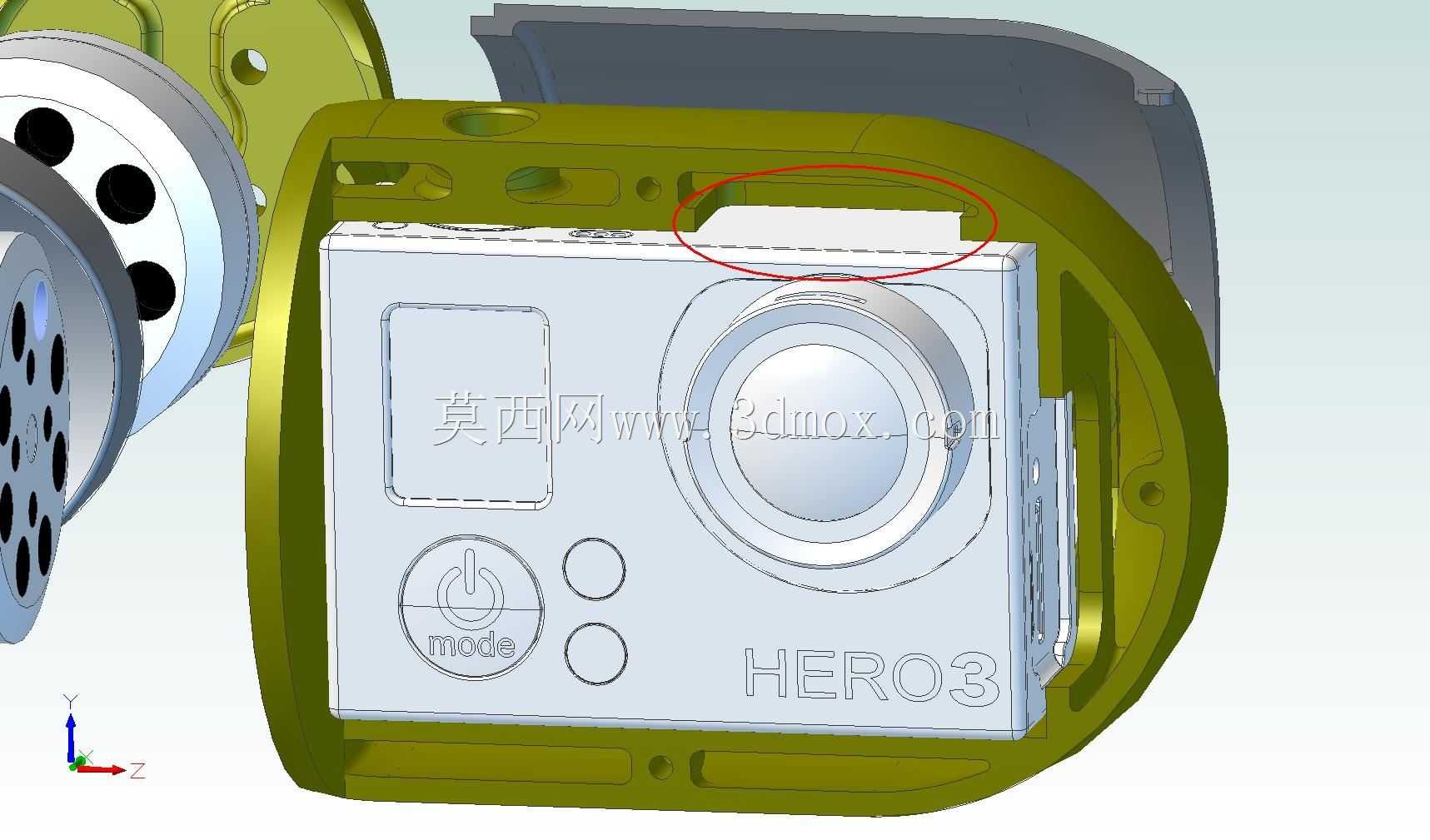 3轴Gopro 3+万向节