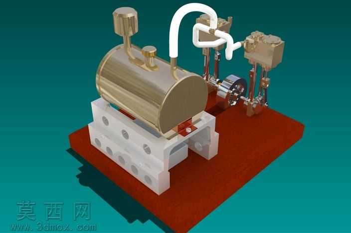 双蒸汽发动机加热器和watertank