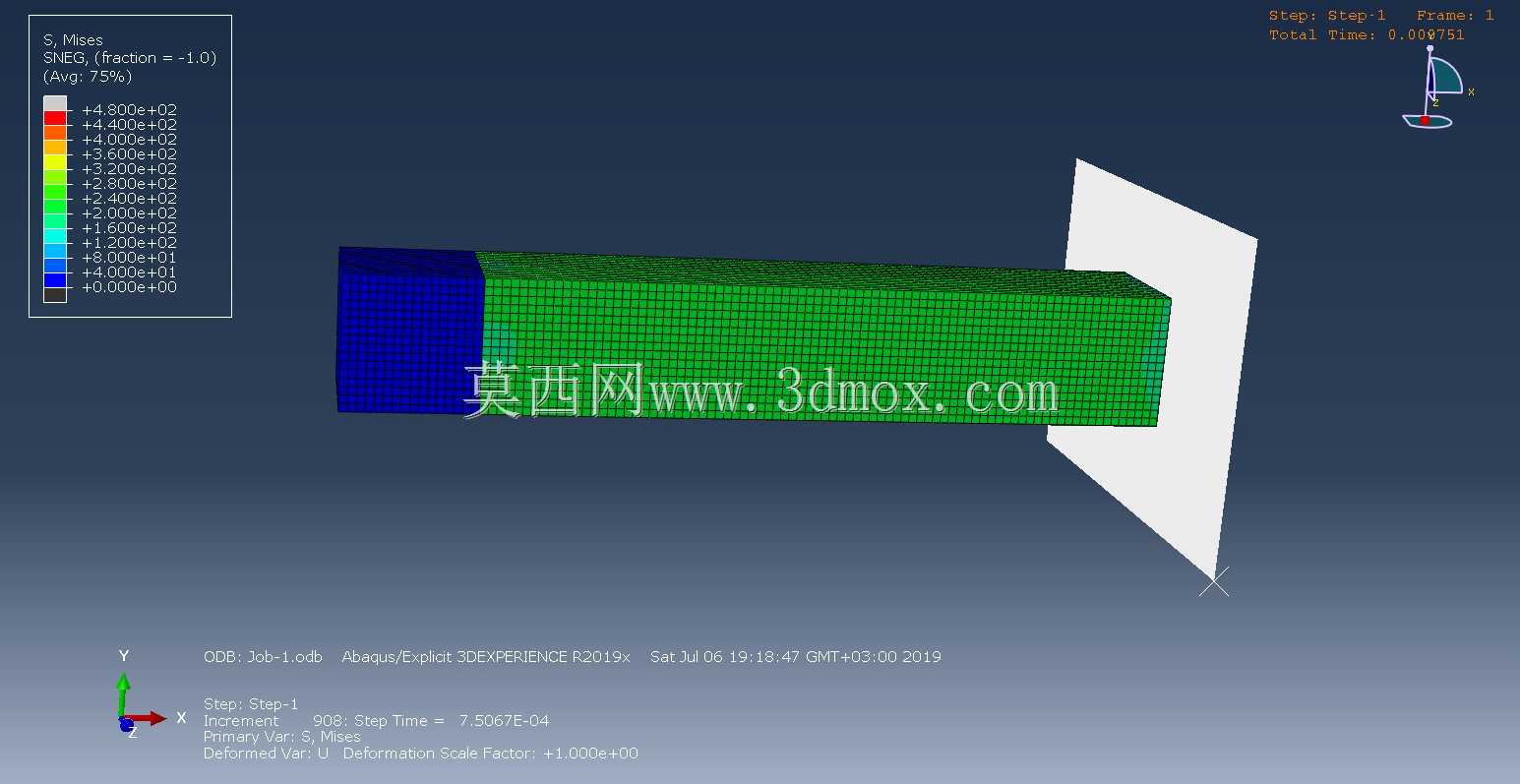 Abaqus�ϵ���ײ����-��ϰ1