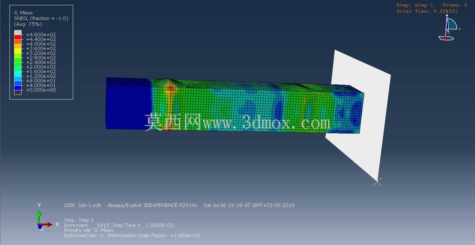 Abaqus�ϵ���ײ����-��ϰ1