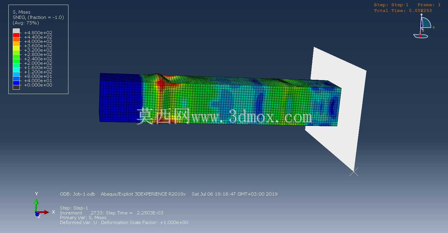 Abaqus�ϵ���ײ����-��ϰ1