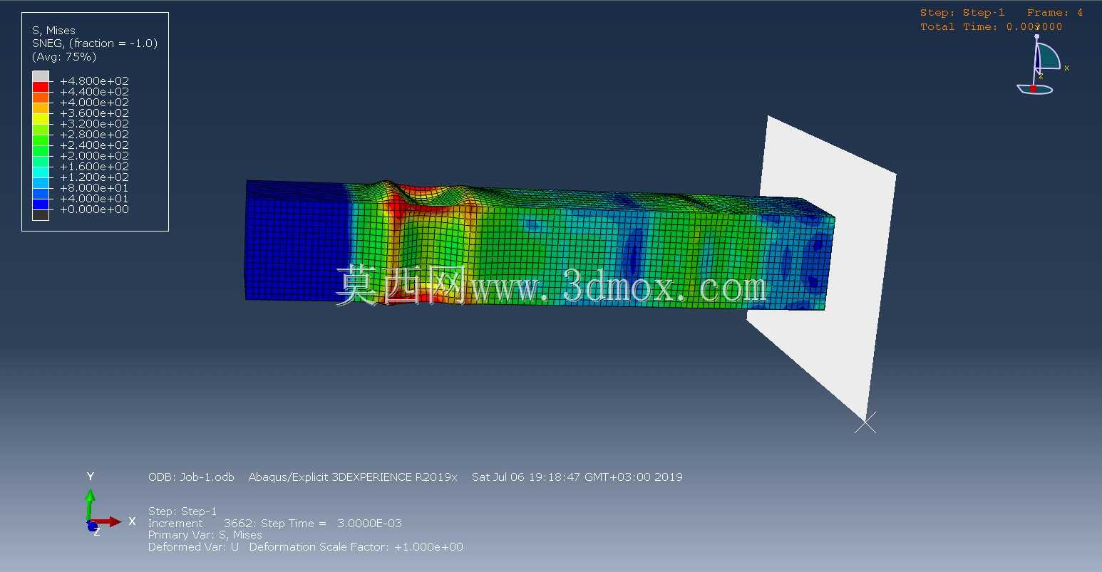 Abaqus�ϵ���ײ����-��ϰ1
