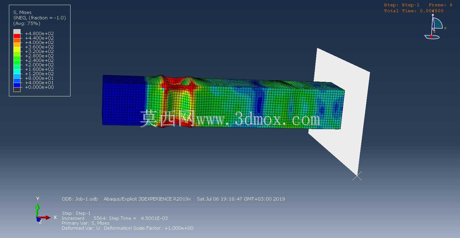 Abaqus�ϵ���ײ����-��ϰ1