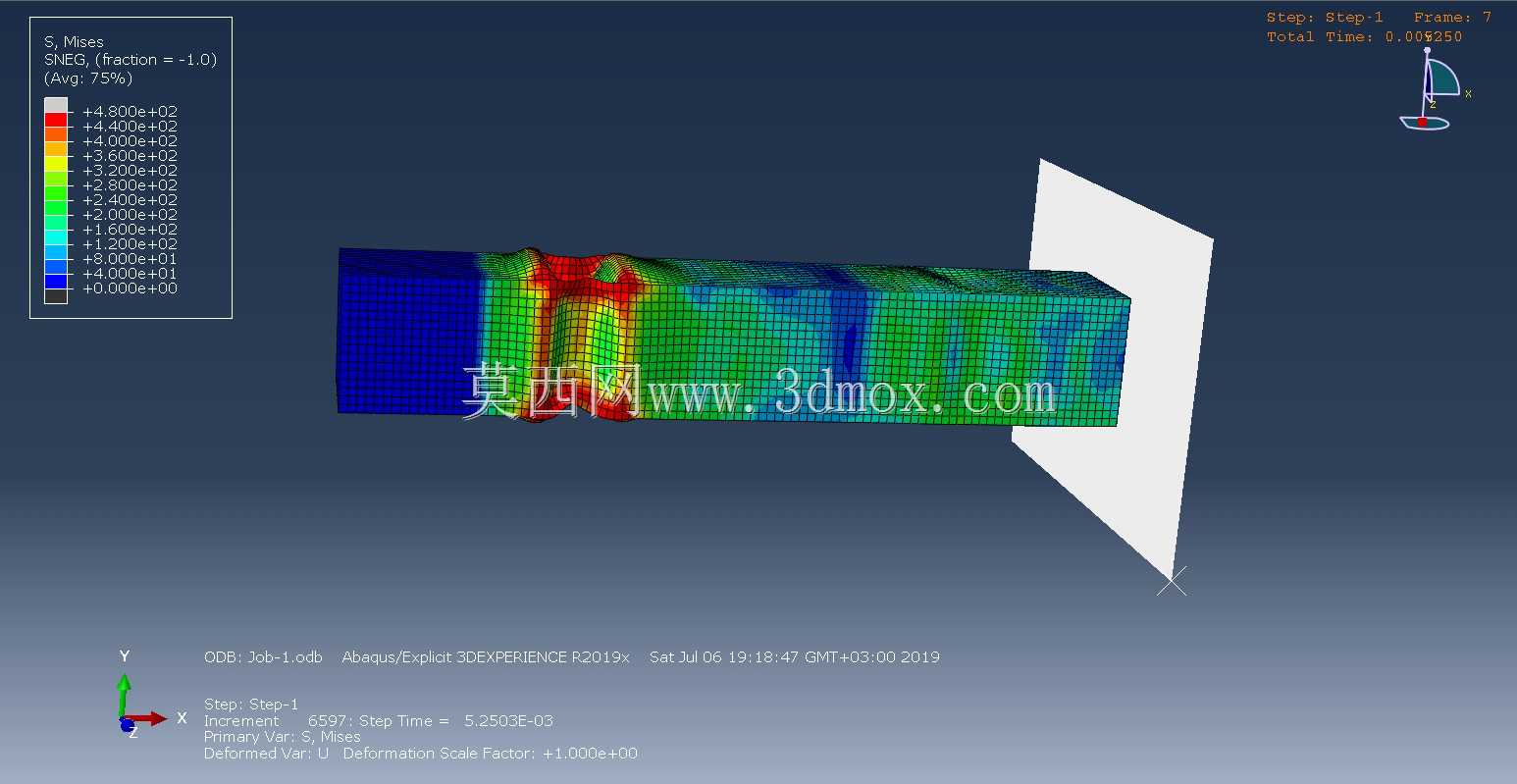 Abaqus�ϵ���ײ����-��ϰ1