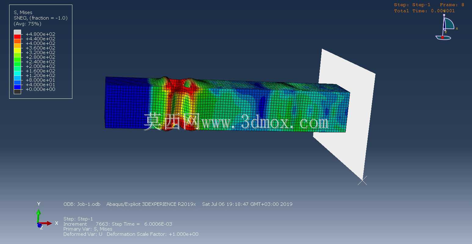 Abaqus�ϵ���ײ����-��ϰ1