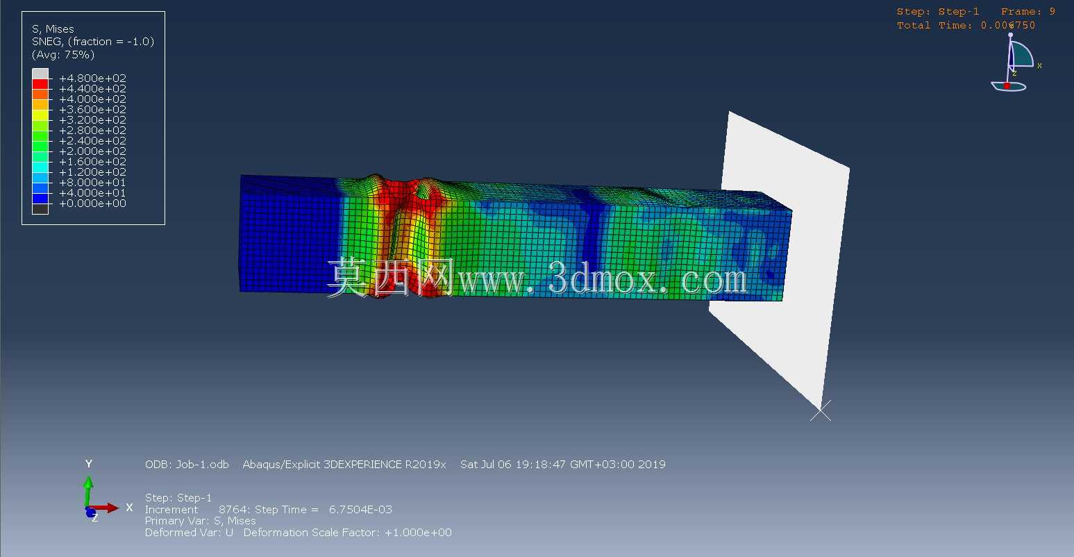 Abaqus�ϵ���ײ����-��ϰ1