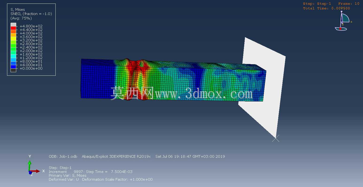 Abaqus�ϵ���ײ����-��ϰ1