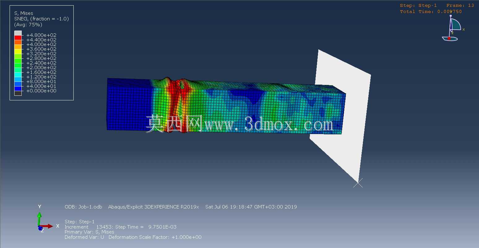 Abaqus�ϵ���ײ����-��ϰ1