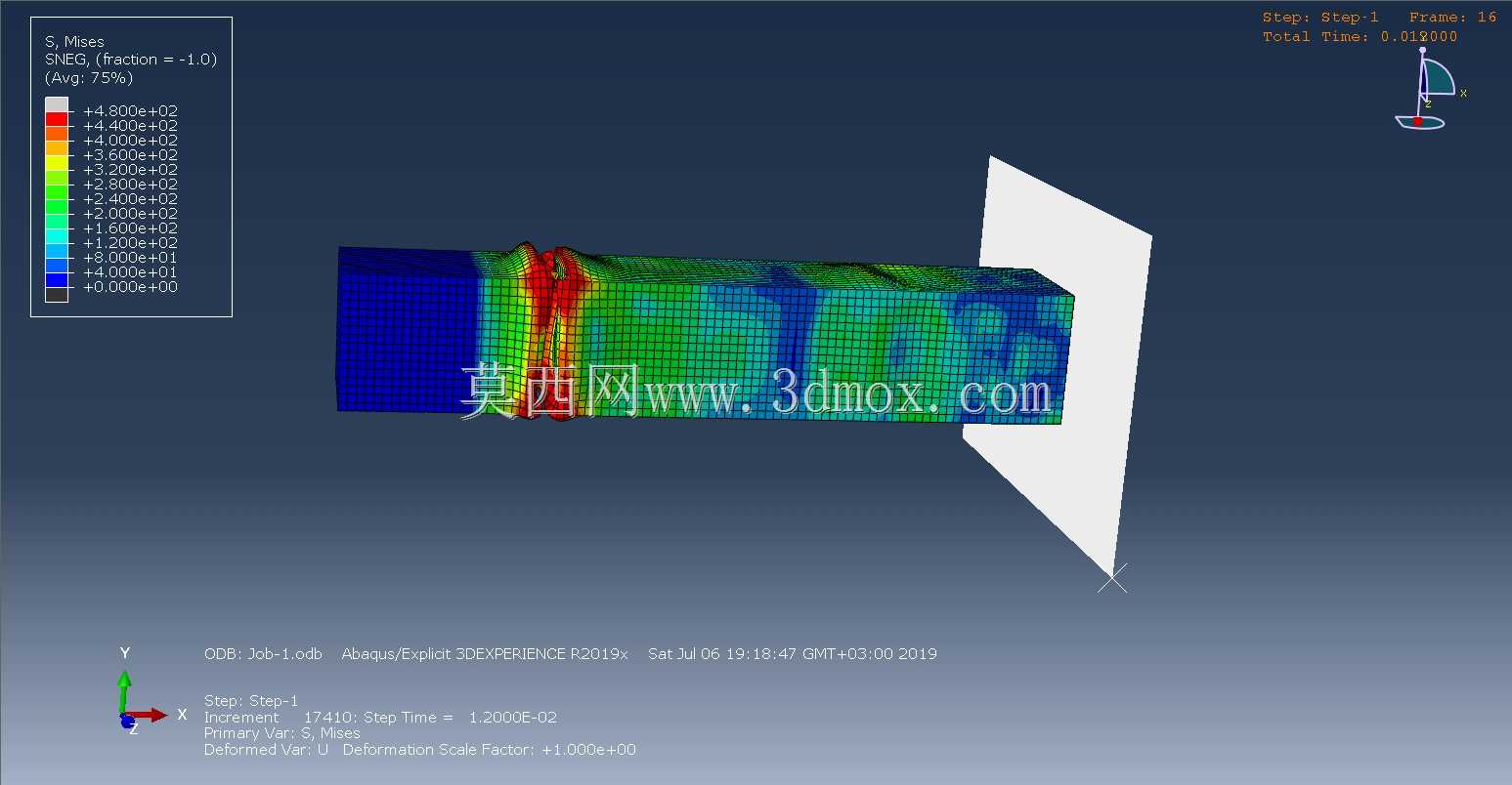 Abaqus�ϵ���ײ����-��ϰ1