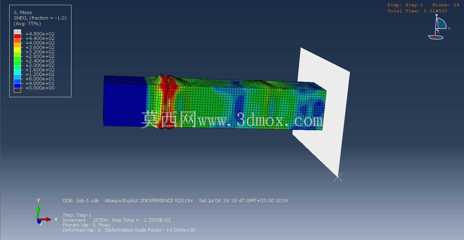 Abaqus�ϵ���ײ����-��ϰ1